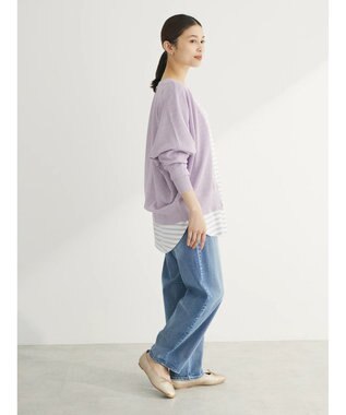 Green Parks ＵＶカット加工　ドルマンニットカーディガン Light Purple