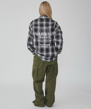 WEGO 【ユニセックス着用ITEM】グラフィックオンブレチェックシャツ（LS） 柄3