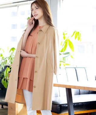 Tiaclasse L 【洗える】レイヤードヘムシャツチュニックブラウス オレンジ