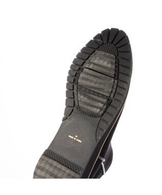 MODE ET JACOMO <carino>【レイン・スノー対応】ウエッジヒールショートブーツ ブラックスエード