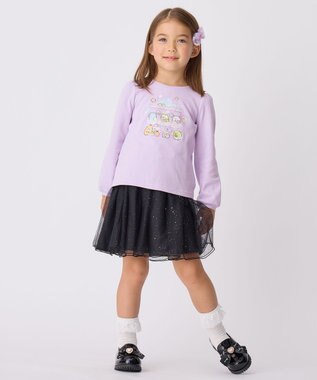 ANY KIDS 【すみっコぐらし】アートプリント Tシャツ ペールラベンダー