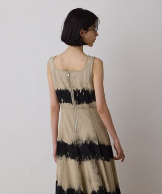 GRACE CONTINENTAL デニム切替サーキュラーワンピース ベージュ