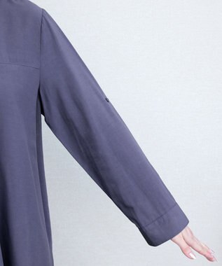 Tiaclasse 【洗える】レイヤードヘムシャツチュニック ラベンダーブルー