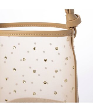 UNBILLION カカトゥ kakatoo / チュール×ビジュー風2wayバケツバッグ ベージュ