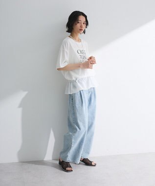 Green Parks ウエストドロストドッキングロゴプルオーバー Gray Mixture