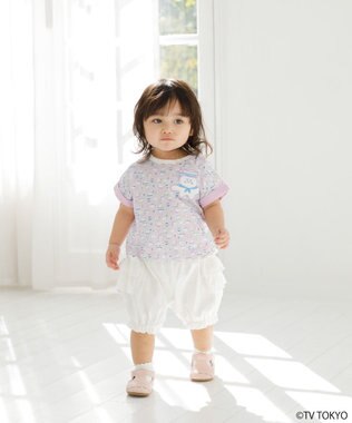 組曲 KIDS 【UVケア】【80-100㎝】シナぷしゅマリン Tシャツ ラベンダー