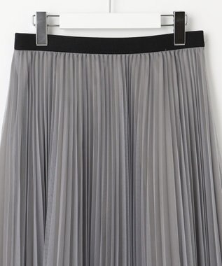 J.PRESS LADIES L 【WEB限定カラーあり・洗える】ハイゲージチュール プリーツ スカート ライトグレー系