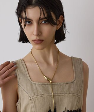 GRACE CONTINENTAL デニム切替サーキュラーワンピース ベージュ