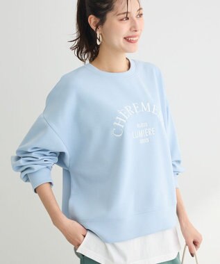 Green Parks ロゴ刺繍ダンボールプルオーバー Sax