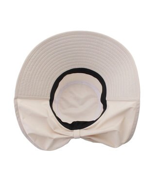 MOONBAT 【遮光100％/遮熱/UVカット】PAUL&JOE ACCESSOIRES(ポール&ジョー）後ろ垂れ 広つばハット 帽子 サイズ調整可能 手洗い可能 オフホワイト