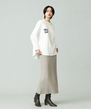 J.PRESS YORK STREET 【WOMEN】YALE × J.PRESS YORK STREET コラボワンポイントTシャツ ホワイト系