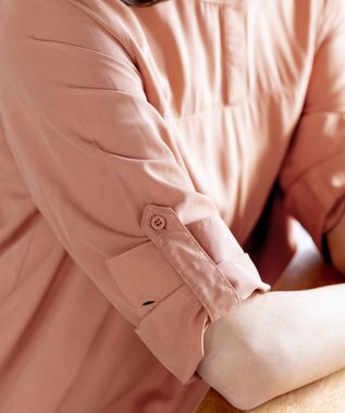 Tiaclasse 【洗える】レイヤードヘムシャツチュニック オレンジ