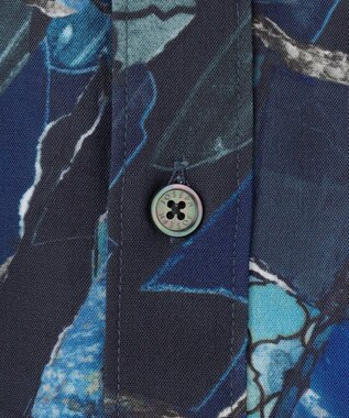 JOSEPH HOMME 【新柄】テクノボイルストレッチ レギュラーカラー半袖シャツ ブルー系5