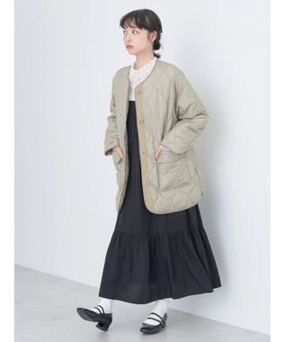 earth music&ecology キルティングハーフブルゾン Khaki