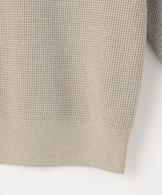 JOSEPH ABBOUD MOUNTAIN 【イージーケア/速乾性/軽量糸使用】 クルーネックコンビ プルオーバー ニット アイボリー系