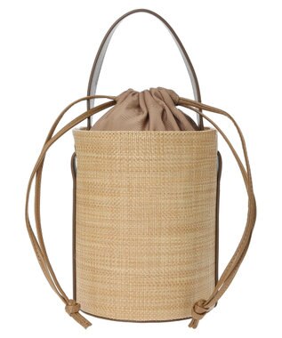 earth music&ecology バケットハンドバッグ Natural