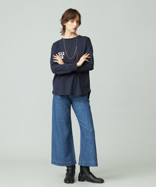 J.PRESS YORK STREET 【WOMEN】YALE × J.PRESS YORK STREET コラボワンポイントTシャツ ネイビー系