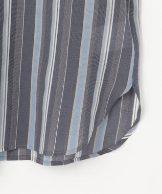 J.PRESS LADIES L 【洗える】ランダムストライプ ブラウス ネイビーストライプ系