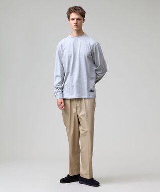 J.PRESS MEN 【J.PRESS ORIGINALS】【UNISEX】Cotton Jersey Small Logo Long Sleeve T-shirt ライトグレー系