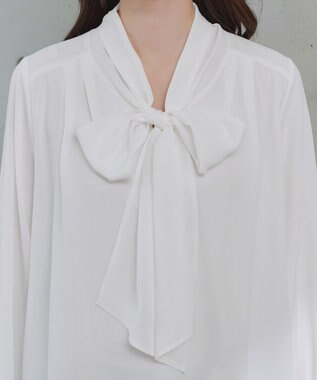 Tiaclasse 【ブラウス&ベスト&パンツ3点セット】リボンタイブラウス＋ベスト付き 3点セットアップ ネイビー