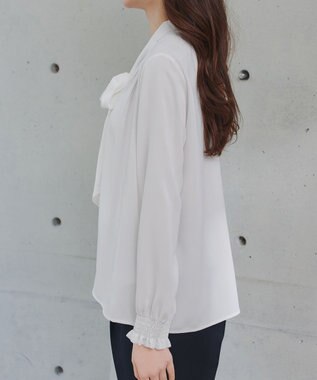 Tiaclasse 【ブラウス&ベスト&パンツ3点セット】リボンタイブラウス＋ベスト付き 3点セットアップ ネイビー