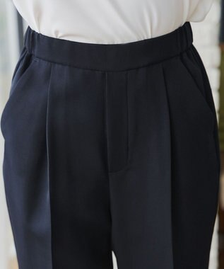 Tiaclasse 【ブラウス&ベスト&パンツ3点セット】リボンタイブラウス＋ベスト付き 3点セットアップ ネイビー