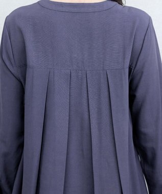 Tiaclasse 【洗える】レイヤードヘムシャツチュニック ラベンダーブルー