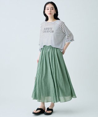 ANY エアーシャンブレースカート グリーン