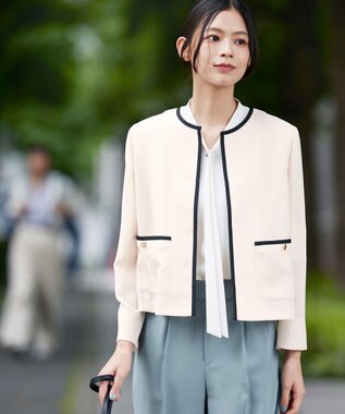 シアーメッシュ ノーカラージャケット