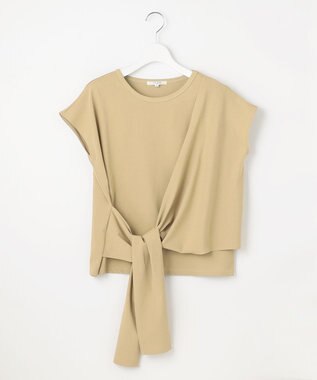 23区 S 【SLOW/一部店舗限定】ライトツイストコットン サッシュデザイン Tシャツ モスグリーン系