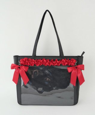 WEGO 【痛バ＆推し活グッズ】ときめきプレーン痛バッグL ブラック