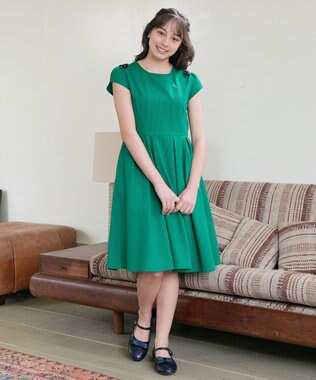 組曲 KIDS 【150-160㎝】ソロナタック ワンピース グリーン系