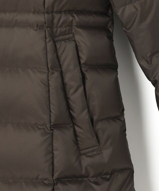 23区 【洗える】シレータフタ ロング ダウンコート ダークブラウン系