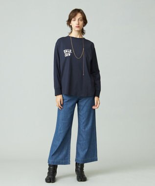 J.PRESS YORK STREET 【WOMEN】YALE × J.PRESS YORK STREET コラボワンポイントTシャツ ネイビー系