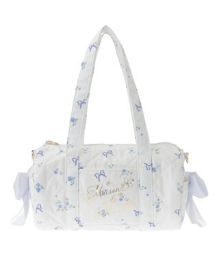 Maison de FLEUR フラワーリボンプリント2Wayボストンバッグ Lavender