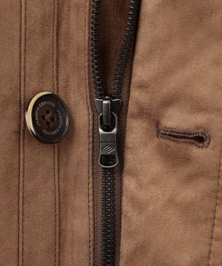 JOSEPH ABBOUD 【キルトレスダウン】ナチュラルダイスウェード ダウンコート キャメル系