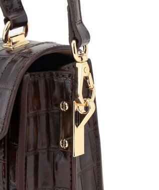 23区 【VERY掲載】エンボス ミニ ショルダーバッグ ダークブラウン系