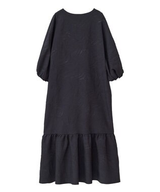 Green Parks ■ＥＳＣＡＲ　エンボスＶネックワンピース Black