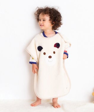 MIKI HOUSE HOT BISCUITS 顔ドン コットンスリーパー アイボリー