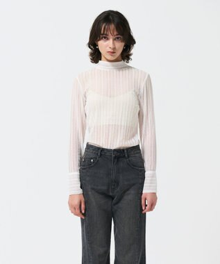 GRACE CONTINENTAL ストレッチレーストップ ホワイト