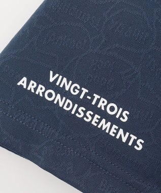 23区GOLF 【MEN】【キングサイズ/吸水速乾/UVケア】ＹＥＬＬ柄ジャガード モックネック ネイビー系