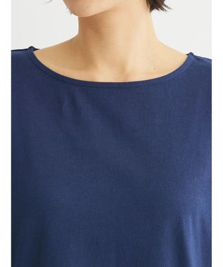 Green Parks 裾ドッキングレイヤー風７分袖プルオーバー Navy