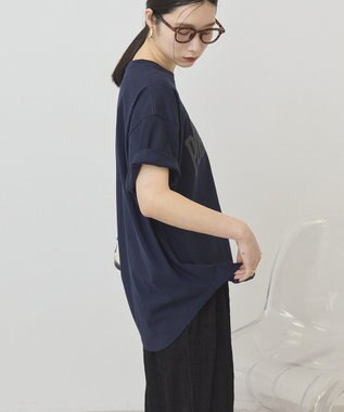 AMERICAN HOLIC PORTLAND裾ラウンドTシャツ Navy