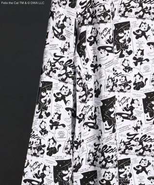 Green Parks ■ＦＥＬＩＸ　総柄ｐｔ　ロンＴＥＥ White×Black