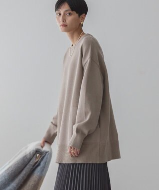 AMERICAN HOLIC サイドポケットロングニットプルオーバー Mocha