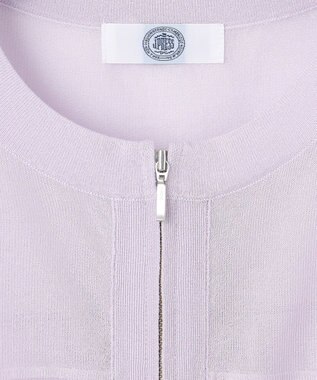 J.PRESS LADIES 【洗える】SHEER LIGHT ニット ブルゾン ラベンダー系