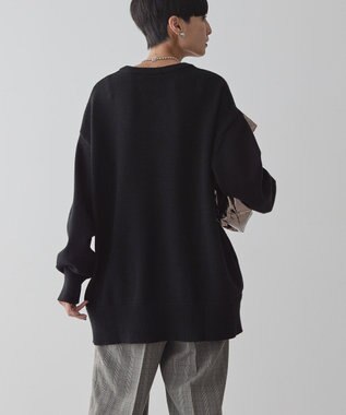 AMERICAN HOLIC サイドポケットロングニットプルオーバー Black