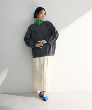 Green Parks 袖パイピングロゴチュニック Blue