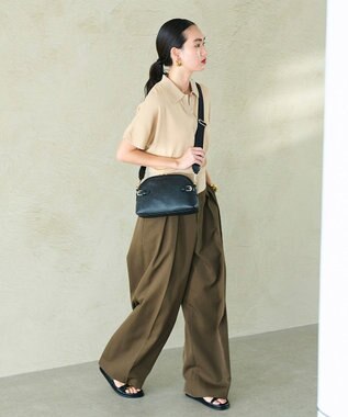 TOPKAPI 【Breath TOPKAPI】SCOTCH GRAIN スコッチグレイン ベルトデザイン ショルダーバッグ ブラック