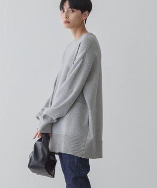 AMERICAN HOLIC サイドポケットロングニットプルオーバー Gray Mixture